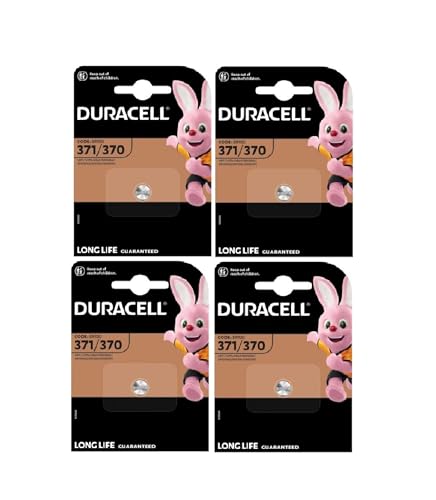4X Duracell 371/370 Sr920 Con Ossido D'Argento (4 Blister Da 1 Batteria) 4 Pile