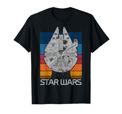 T-shirt Star Wars Falcon Retro Rainbow pour fan de pop culture