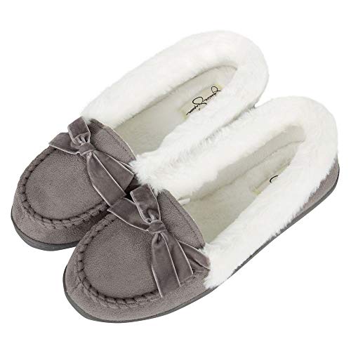 Jessica Simpson Women's Micro Suede Moccasin Indoor Outdoor Slipper Shoe4