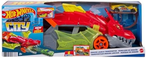 Hot Wheels City Dragon Launch Transporter & 1:64 Scale Car - 4