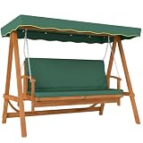 Outsunny 2in1 Hollywoodschaukel mit Liegefunktion 236x130x181 cm Dunkelgrün