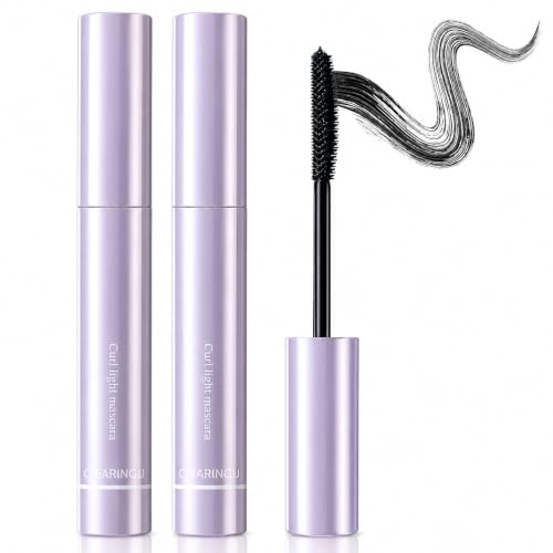 Facelove Mascara Long Lasting Curl Tubing Mascara 2-Pack Black Lengthening and Volumizing Mascara Water Resistant Lightweight Mascara for Thin Short and Straight Lashes Easy Removal