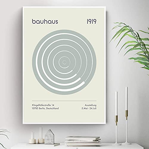 Affiche d'exposition verte Bauhaus pour salon moderne chic - 3