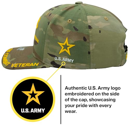 Image of Operation Iraqi Freedom Veteran Hat for Men Official Licensed US Army OIF Combat Veterans Adjustable Cap