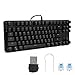 Produktbild Hyuduo1 87 Tasten Mechanische Tastatur, kabelgebundene USB Entertainment Gaming Tastatur, ABS Mixed Light Computerzubehör 919(schwarz)