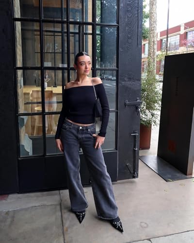 Women Y2k Straight Leg Jeans Pants High Waist Pockets Loose Fit Denim Trousers Streetwear2