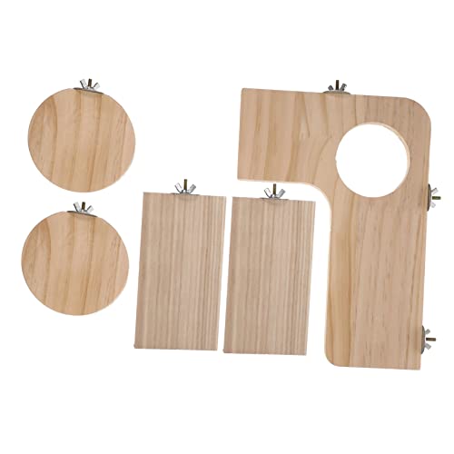 CORHAD Jumping Board Set Practical Squirrel Climbing Platform for Parrots Hamsters and Other Pets Durable Natural Design for Safe Playtime Household Accessory