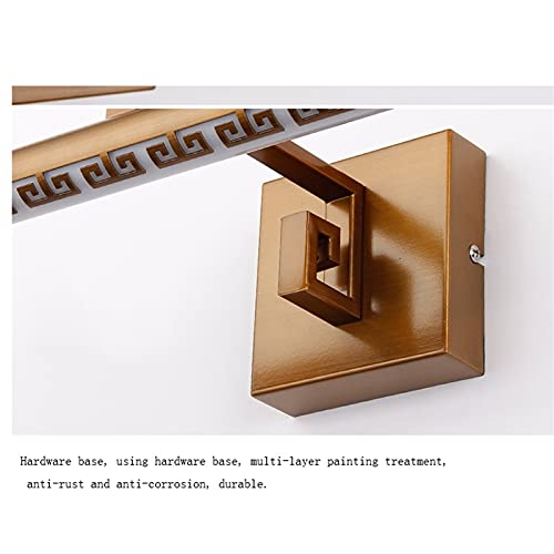 Applique murale LED miroir or clair 70cm pour coiffeuse de salle de bain - 3
