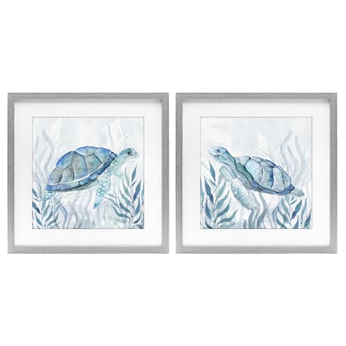Cadre tortue de mer gris pour salon apaisant Stupell