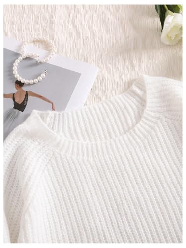 Image of SHENHE Women's Plus Size Sweaters Bow Cutout Crewneck Long Raglan Sleeve Knit Tops Chunky Sweaters