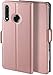 Produktbild YATWIN Handyhülle für Huawei P30 lite Hülle und Huawei P30 Lite New Edition Hülle Premium Leder Flip Case Schutzhülle für Huawei P30 lite Tasche, Rose Gold