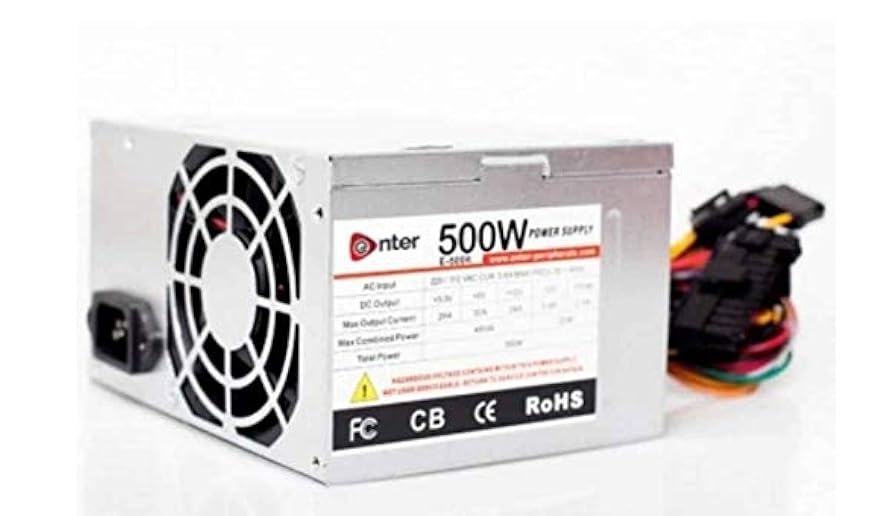 500W Power Supply Unit, ATX Desktop Computer PSU with Fan, RoHS Certified by Mayank Enterprises KARNAL