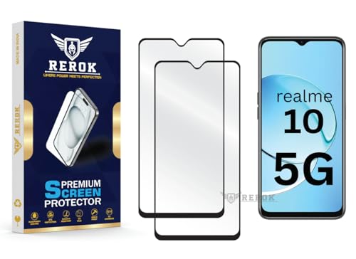Image of Gorilla Tempered Glass Screen Protector Compatible with Realme 10 5G [Pack of 2] | Edge-to-Edge, Bubble-Free, Case Friendly, Easy Installation Kit