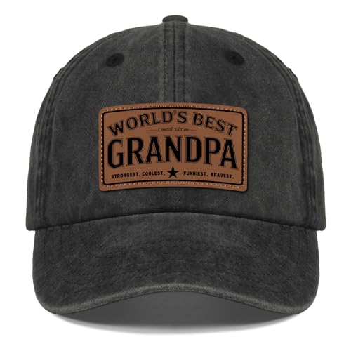 Grandpa Gifts for Grandpa Fathers Day Christmas Vintage Leather Pattern Hats for Birthday Gift