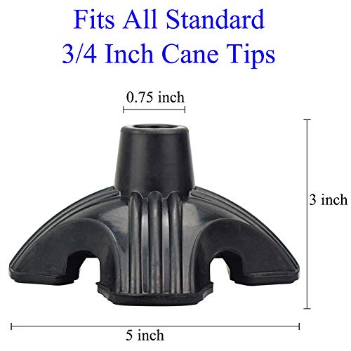 Beyoung Standing Quad Support Cane Tip Mobility Quadpod Stable Cane