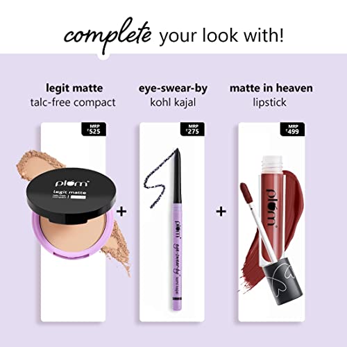 Plum Naturstudio All-Day-Wear Kohl Kajal, Matte Finish Black Brilliance With Free Sharpener, Smudge-Proof, Waterproof, 2… - Image 5