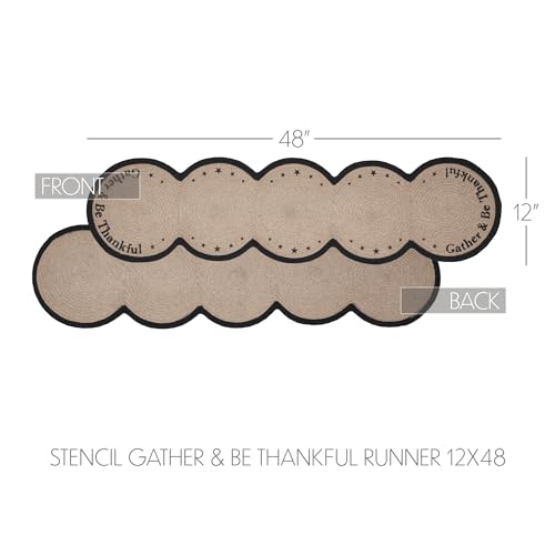 VHC-Brands-Harvest-Blessings-Stencil-Gather-Be-Thankful-Table-Runner-12×48-Braided-Cotton-Kitchen-Dining-Table-Holiday-Decoration-Decor-for-Fall-and-Thanksgiving VHC Brands Harvest Blessings Stencil Gather Be Thankful Table Runner 12×48 Braided Cotton Kitchen Dining Table Holiday Decoration Decor for Fall and Thanksgiving