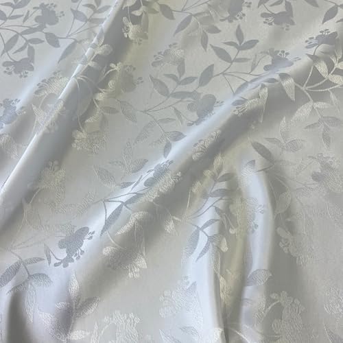 Nappe DAMASSEE Ombra Blanc 150X350 rectangulaire grand format pour table - 5