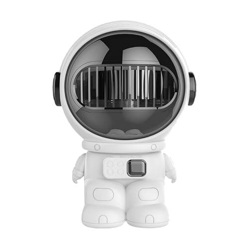Generico Ventilador de escritorio | Diseño astronauta silencioso – Portátil sin aspas eléctrico para refrescar en el escritorio, dormitorio, cocina, dormitorio, casa, estudiante