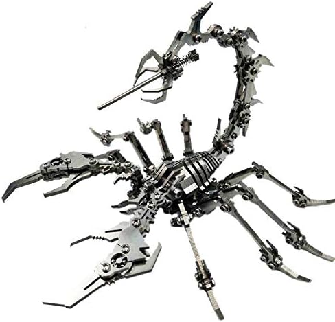 PUOSUO 3D Metal Puzzle Scorpion DIY Model Kit, Puzzle Jigsaw Scorpion King 3D Stainless Steel Ornaments