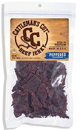 Cattleman's Cut Peppered Steakhouse Beef Jerky, 10 Ounce