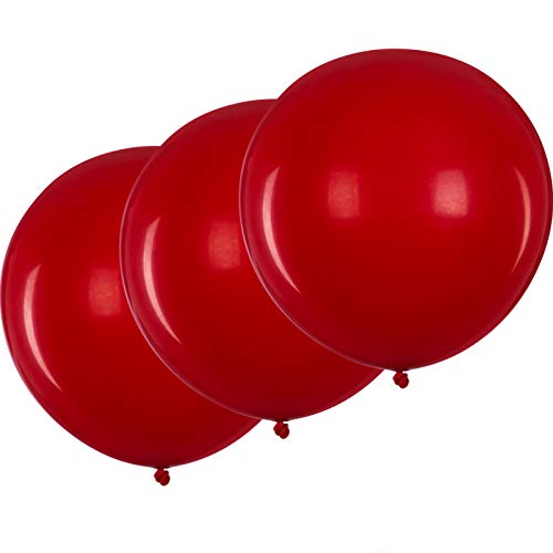 ZYOOO Große Luftballons Rot 18 Zoll/45.7 cm Roter Große Ballons - 15 Stück Cover
