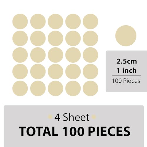 Set de 100 adhesivos murales beige mate con puntos miniatura 5