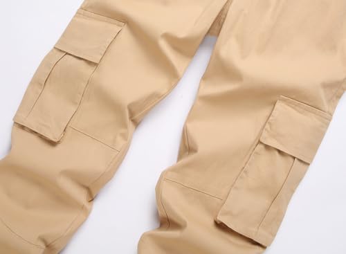 Mens Casual Cargo Joggers Pants Elastic Waist Slim Fit Stretch Chino Work Pants Twill Track Sweatpants Trousers3