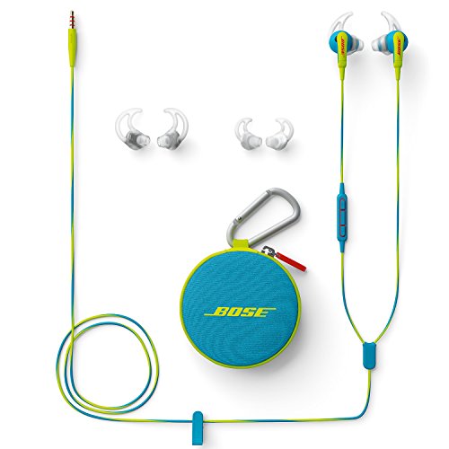 Image of Bose SoundSport in-Ear Headphones for Apple Devices - Neon Blue, Sweat-Resistant, Inline Mic /Remote (Renewed)