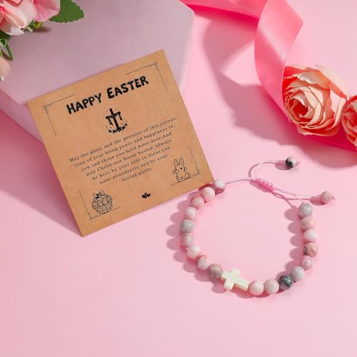 Image of Smilelife Easter Gifts for Teen Girls & Women - Bunny Beaded Bracelet Set - Perfect Easter basket stuffers