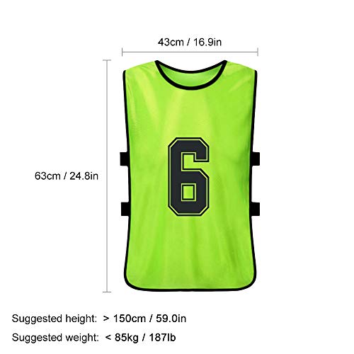Andoer 6 PCS Adultos Basquete Pinnies Camisas de basquete de secagem rápida Colete de treino da equi