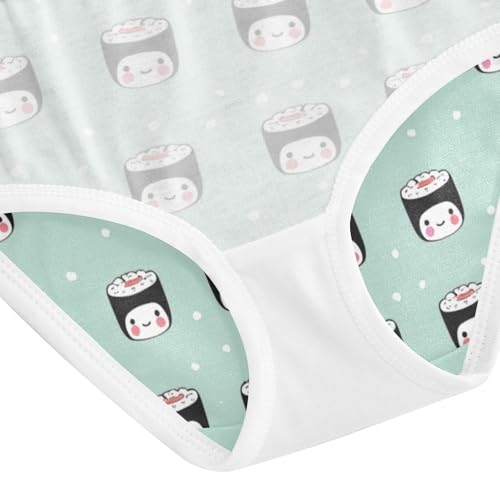 ZZKKO Cute Sushi Girls Underwear Toddler Panties for Girls Comfort Brief Size 2-8T4
