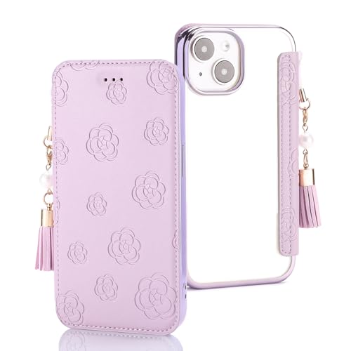 Amazon.co.jp: NicNik用の iphone15 手帳型ケース マグネットなし 背面