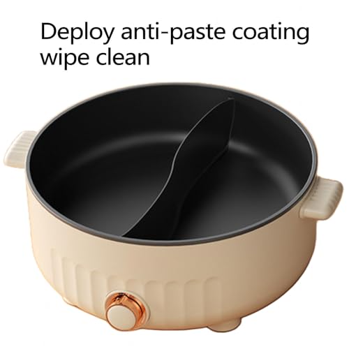 ARTSIM Hot Pot, Three-Speed Fire Hot Pot Set Hotpot Pot Electric Suitable for Birthday Parties (with 2 Leaky Nets),white - Image 7