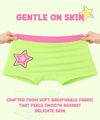 Image of KYDA KIDS Girls Premium Lycra Cotton Printed Panties Soft Waistband Regular Fit Trunks Breathable Daily Innerwear Multicolor Ages 2 to 14 Yr | Pack of 3