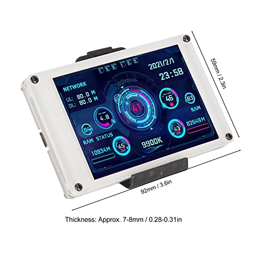 Image of Dpofirs 3.5in USB Screen, PC CPU Data Monitor PC Sensor Panel Display Temperature Monitor,Computer Monitor for aida64 for Linux, Gifts