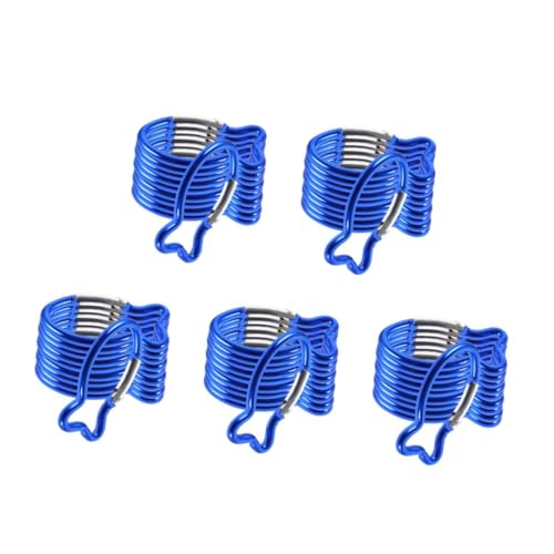 Yardwe 5 Juegos Mosquetón Gancho Mosquetones De Servicio Pesado Clips Mosquetones En Forma De Manos Clip De Resorte Cierres Clips De Resorte Polea Blue Aleación De Aluminio 10 Uds * 5