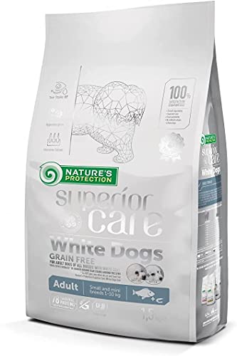 Nature's Protection - Superior Care - White Dogs - Cani adulti di taglia piccola - Pesce 1,5 kg