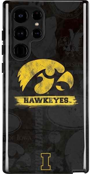 Skinit Impact Phone Case Compatible with Galaxy S25 Ultra - Officially Licensed University of Iowa Hawkeyes Distressed Logo Design