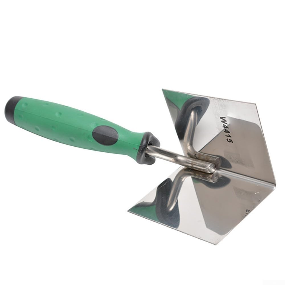 Besttoolifes Set di cazzuole angolari in acciaio inox, strumenti ad angolo interno esterno, spatola per intonacatura a 90 gradi, per lavori di ristrutturazione di muratura e muratura, multifunzione,