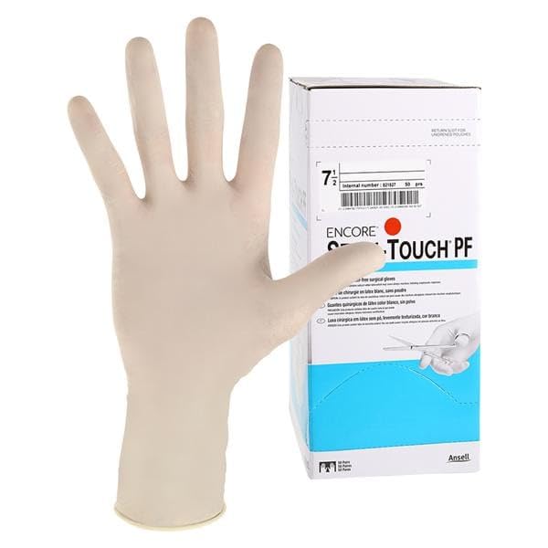 AnsellLtd 7825PF Sensi-Touch Sterile Latex Gloves Size #7.5 50 Pairs Per Box
