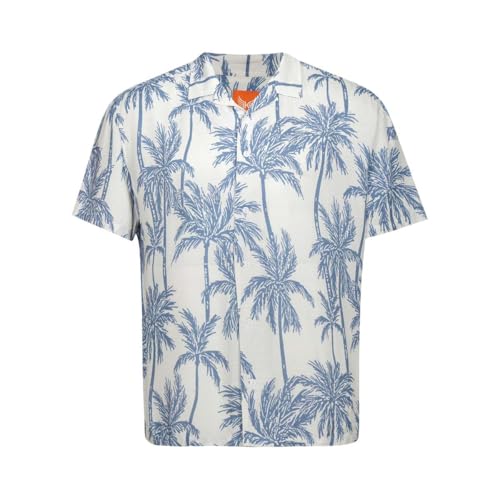 Kaporal, Chemise Manches Courtes, pour Garcon, 100% Vis_Ecover, Coupe Loose, Col Chemise, Couleur White, Taille 14A