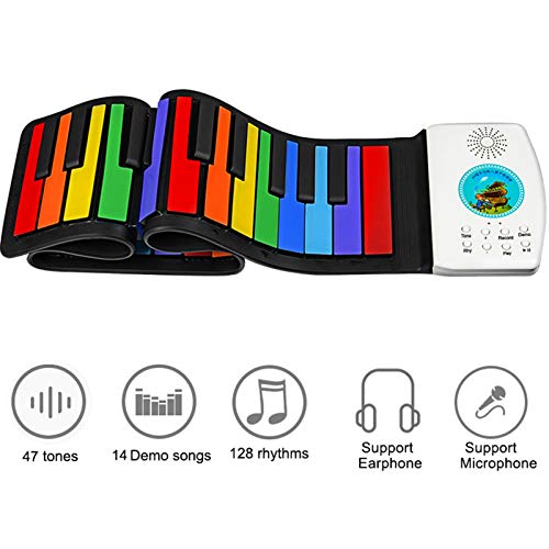 Tomanbery Pratique 49 Roll Up Piano Claviers Hand Roll Piano Professional pour Les mélomanes - Les Beatles, Paul McCartney, John Lennon, RIngo Starr, George Harrison Tomanbery Pratique 49 Roll Up Piano Claviers Hand Roll Piano Professional pour Les mélomanes – Image 6