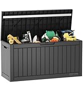 East OAK Opbergdoos, waterdicht, tuinbox, kussenbox, outdoor, groot, 227 liter, opbergdozen