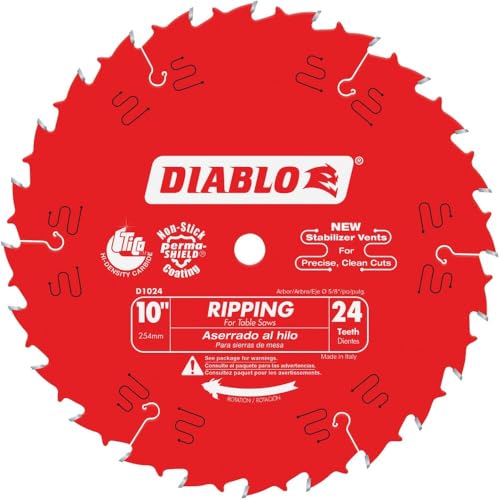 Diablo Ripping Saw Blade for Wood - 10" Diameter, 24 ATB Tee...