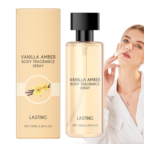 Spray de cuerpo de vainilla, niebla corporal de larga duración, fragancia portátil, fragancia duradera, exudando confianza11.6 cm para mujeres