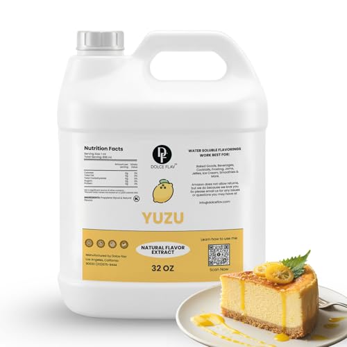 Image of Dolce Flav Natural Yuzu Flavoring Concentrate | Water Soluble | 32 Fl Oz