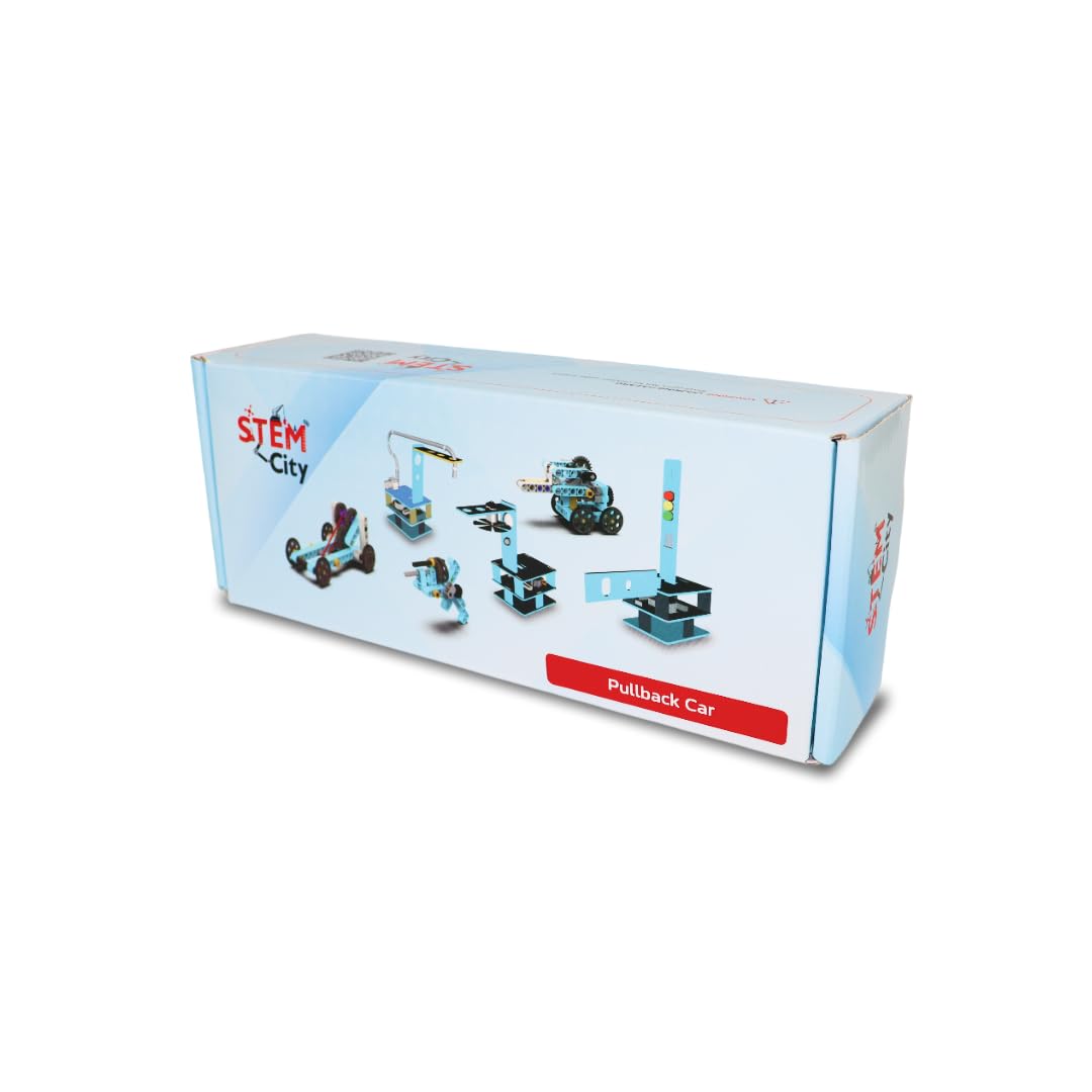 Stemcity Pullback Car | DIY STEM Kit for Age 6-12 Years | Activity on Physics | Best Birthday Gift Boys & Girls 6,7,8,9,10,11,12 Years Old | STEM Educational Learning Toys | Stem kit