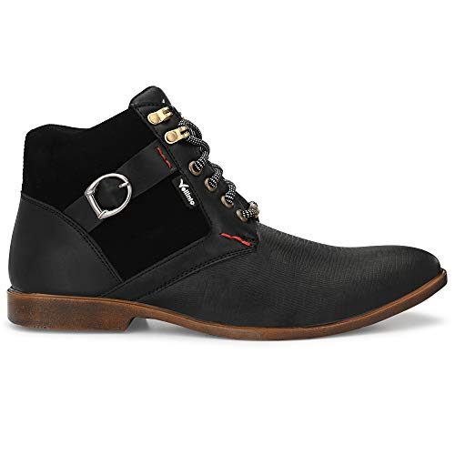 Image of Vellinto Mens Plyutherene Leather Sporty Casual with Strong Grip Boots Shoes for Man