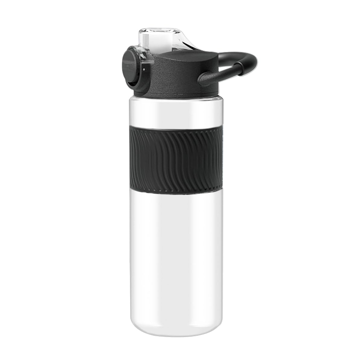 Peauley 30oz BPA Free, Non-toxic shatter-resistant Sports Water Drinking Bottle with Safty Lid Lock and Integrated spout- Tritan Material Lightweighted, Leak-Proof Water Bottle (Black)